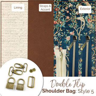 The Double Flip Shoulder Bag - Complete Bag Making Kit - Emmaline Bags Inc.