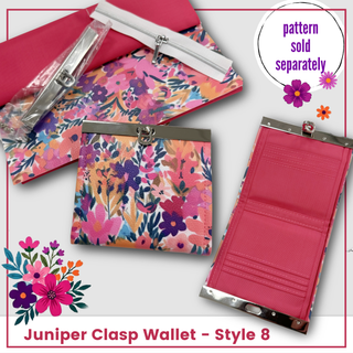 The Juniper Clasp Wallet • KIT • (PATTERN NOT INCLUDED) - Emmaline Bags Inc. - Bag Kit