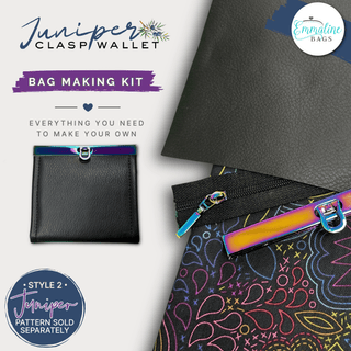 The Juniper Clasp Wallet • KIT • (PATTERN NOT INCLUDED) - Emmaline Bags Inc.-Bag Kit
