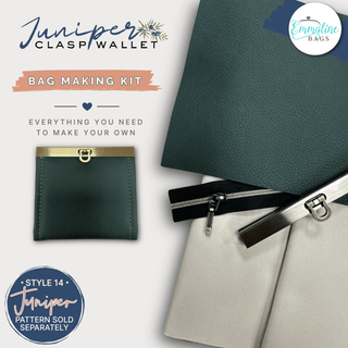 The Juniper Clasp Wallet • KIT • (PATTERN NOT INCLUDED) - Emmaline Bags Inc.-Bag Kit