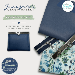 The Juniper Clasp Wallet • KIT • (PATTERN NOT INCLUDED) - Emmaline Bags Inc. - Bag Kit
