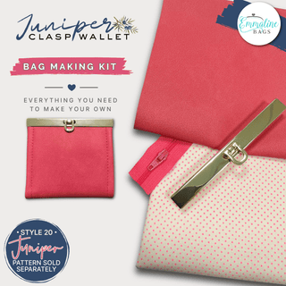 The Juniper Clasp Wallet • KIT • (PATTERN NOT INCLUDED) - Emmaline Bags Inc. - Bag Kit