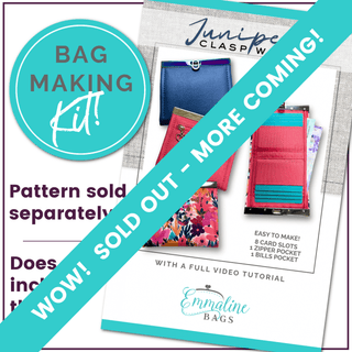 The Juniper Clasp Wallet • KIT • (PATTERN NOT INCLUDED) - Emmaline Bags Inc. - Bag Kit
