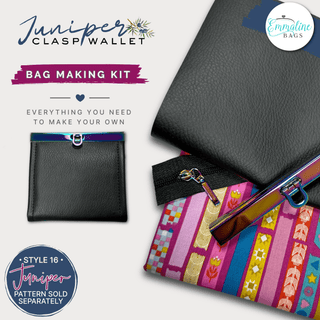 The Juniper Clasp Wallet • KIT • (PATTERN NOT INCLUDED) - Emmaline Bags Inc. - Bag Kit
