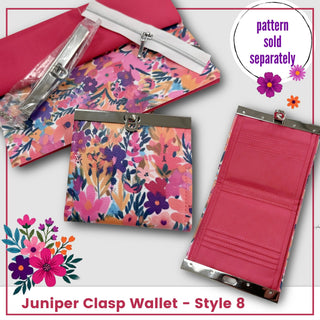 The Juniper Clasp Wallet • KIT • (PATTERN NOT INCLUDED) - Emmaline Bags Inc.-Bag Kit