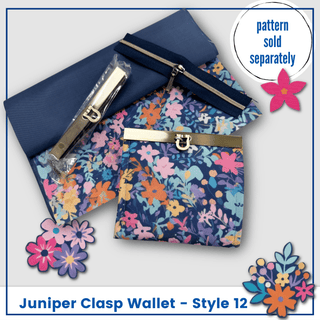 The Juniper Clasp Wallet • KIT • (PATTERN NOT INCLUDED) - Emmaline Bags Inc. - Bag Kit