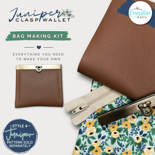 The Juniper Clasp Wallet • KIT • (PATTERN NOT INCLUDED) - Emmaline Bags Inc. - Bag Kit