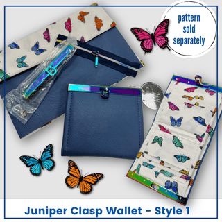 The Juniper Clasp Wallet • KIT • (PATTERN NOT INCLUDED) - Emmaline Bags Inc. - Bag Kit