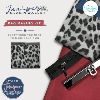 The Juniper Clasp Wallet • KIT • (PATTERN NOT INCLUDED) - Emmaline Bags Inc. - Bag Kit