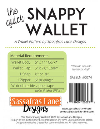 The Quick Snappy Wallet by Sassafras Lane Designs - Emmaline Bags Inc.