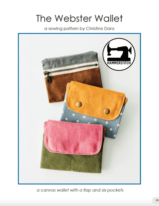 The Webster Wallet by Hammerstitch (Printed Paper Pattern) - Emmaline Bags Inc.-Sewing Patterns