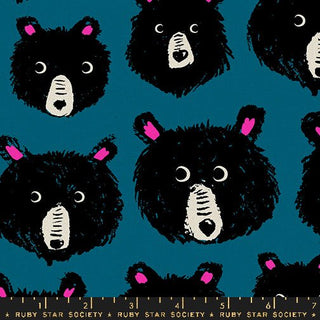 Thunder Canvas // Teddy & The Bears by Ruby Star Society (1/4 yard) - Emmaline Bags Inc.