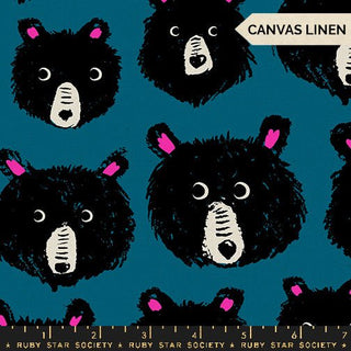 Thunder Canvas // Teddy & The Bears by Ruby Star Society (1/4 yard) - Emmaline Bags Inc.