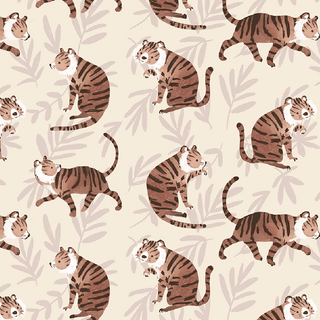Tigers | Wild at Heart for FIGO (¼ Yard) - Emmaline Bags Inc.-Fabric