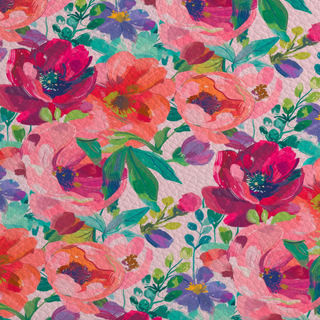 Too Pretty to Handle | Zipper Valley Printed Pebble Faux Leather | 12" x 52" Pre - Cut - Emmaline Bags Inc. - Fabric