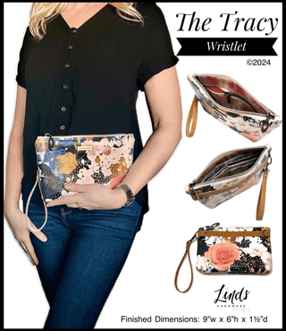 Tracy Wristlet by Linds Handmade (Printed Paper Pattern) - Emmaline Bags Inc.