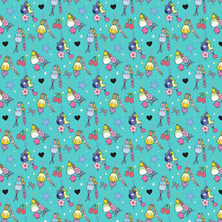 Turquoise Charms | Squishmallows Joyful for Northcott (¼ Yard) - Emmaline Bags Inc.-Fabric