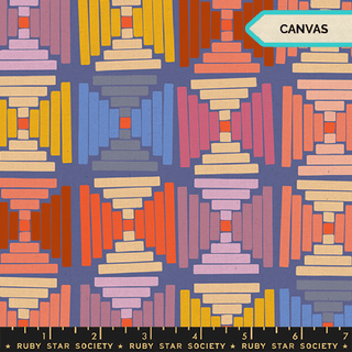 Twilight Courthouse Steps (Canvas) | Persimmon by Ruby Star Society (¼ Yard) - Emmaline Bags Inc.-Fabric