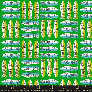 Verdant Little Sardines | 1-800-Calico by Ruby Star Society (¼ Yard) - Emmaline Bags Inc.-Fabric