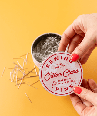 Vintage Inspired Pin Tin | 100g of Sewing Pins Included - Emmaline Bags Inc. - Sewing Supplies & Notions