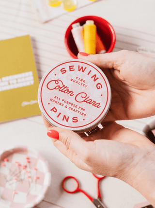 Vintage Inspired Pin Tin | 100g of Sewing Pins Included - Emmaline Bags Inc. - Sewing Supplies & Notions