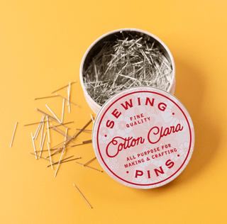 Vintage Inspired Pin Tin | 100g of Sewing Pins Included - Emmaline Bags Inc. - Sewing Supplies & Notions