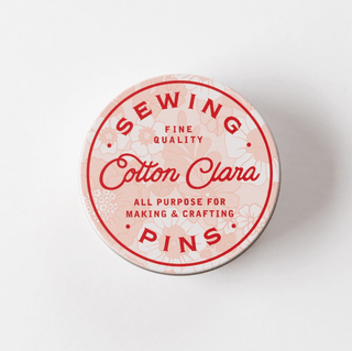 Vintage Inspired Pin Tin | 100g of Sewing Pins Included - Emmaline Bags Inc. - Sewing Supplies & Notions