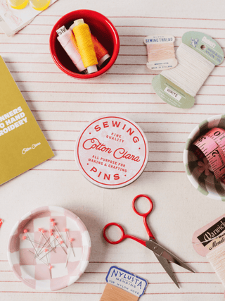 Vintage Inspired Pin Tin | 100g of Sewing Pins Included - Emmaline Bags Inc. - Sewing Supplies & Notions