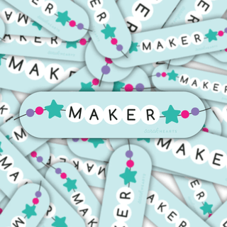 Vinyl Sticker: MAKER Friendship Bracelet - Emmaline Bags Inc. - Sewing Supplies & Notions