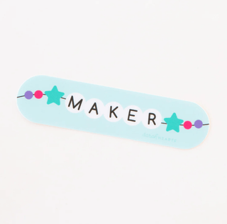 Vinyl Sticker: MAKER Friendship Bracelet - Emmaline Bags Inc. - Sewing Supplies & Notions
