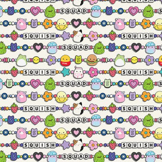 White Bracelets | Joyful Squishmallows for Northcott (¼ Yard) - Emmaline Bags Inc. - Fabric