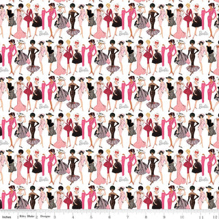 White Fashion | Barbie™ Vintage (1/4 Yard) - Emmaline Bags Inc. - Fabric