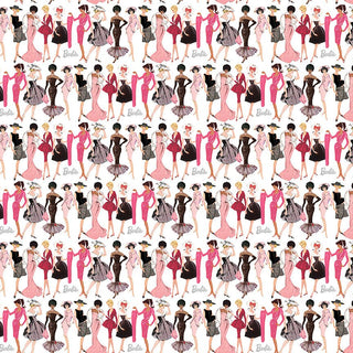 White Fashion | Barbie™ Vintage (1/4 Yard) - Emmaline Bags Inc. - Fabric