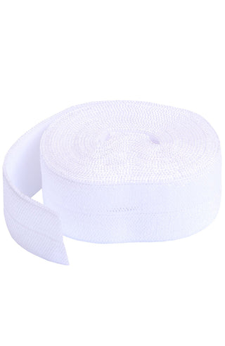 White | Fold Over Elastic | ¾" (20 mm) (2 Yard Package) - Emmaline Bags Inc.-Sewing Supplies & Notions