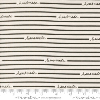 White Handmade Stripe | Makers Delight by Chrissy Lux for Moda (¼ Yard) - Emmaline Bags Inc.-Fabric