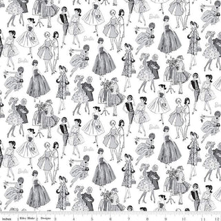White Tonal | Barbie™ Vintage (1/4 Yard) - Emmaline Bags Inc. - Fabric