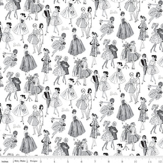 White Tonal | Barbie™ Vintage (1/4 Yard) - Emmaline Bags Inc. - Fabric
