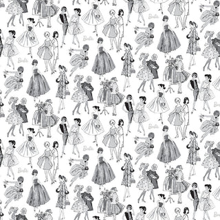 White Tonal | Barbie™ Vintage (1/4 Yard) - Emmaline Bags Inc. - Fabric