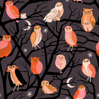 Who Cooks for You Eggplant | Freaky Familiars by Ruby Star Society (¼ Yard) - Emmaline Bags Inc.-Fabric