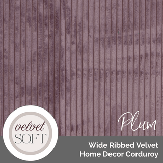 Wide Ribbed Velvet Home Decor Corduroy (Per 1/2 Yard) - Emmaline Bags Inc. - Fabric