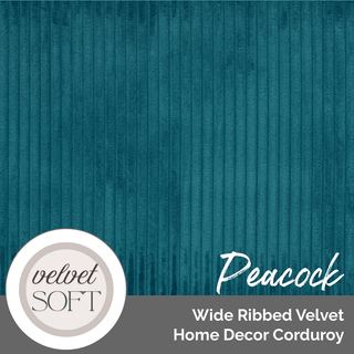 Wide Ribbed Velvet Home Decor Corduroy (Per 1/2 Yard) - Emmaline Bags Inc. - Fabric