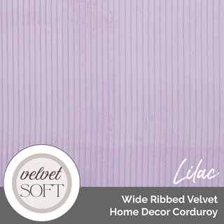Wide Ribbed Velvet Home Decor Corduroy (Per ½ Yard) - Emmaline Bags Inc.-Fabric