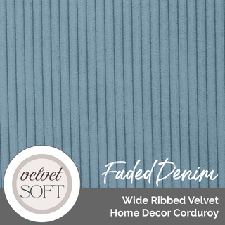 Wide Ribbed Velvet Home Decor Corduroy (Per ½ Yard) - Emmaline Bags Inc.-Fabric