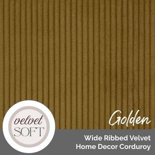 Wide Ribbed Velvet Home Decor Corduroy (Per ½ Yard)