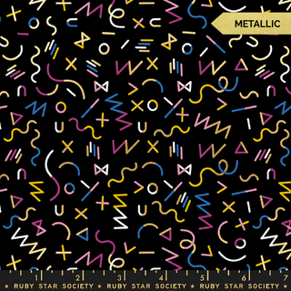 Black Highness (Metallic) | Reign by Ruby Star Society (¼ Yard)