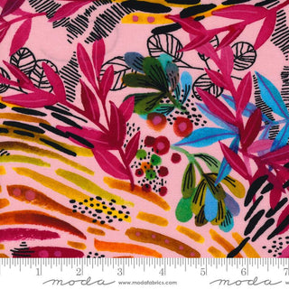 Wild Leaves in Pink // Playgrounds (1/4 yard) - Emmaline Bags Inc.