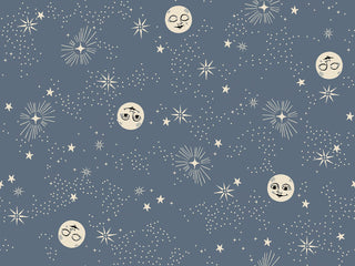 Wise Moons in Grey // Good Spirits by Ruby Star Society (1/4 yard) - Emmaline Bags Inc.