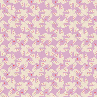 Wisteria Flock Yeah (Linen) | LoFi Linens by Ruby Star Society (¼ Yard) - Emmaline Bags Inc.-Fabric