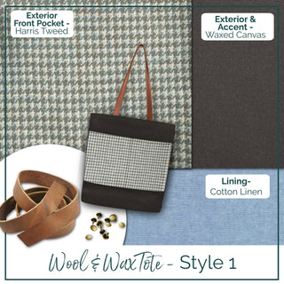 Wool+Wax Tote - Bag Making Kit (Pattern NOT Included) - Emmaline Bags Inc.