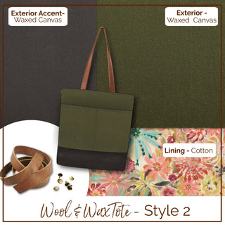 Wool+Wax Tote - Bag Making Kit (Pattern NOT Included) - Emmaline Bags Inc.